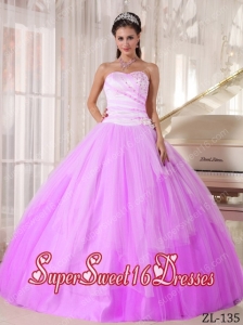 White and Pink Sweetheart Tulle Beading 2013 Sweet 16 Dresses