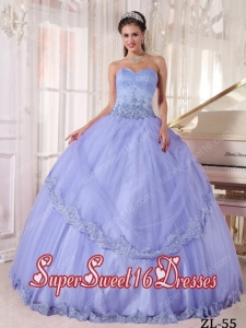Cute Sweet Sixteen Dresses In Lialc Ball Gown Sweetheart With Taffeta and Tulle Appliques