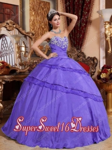 Taffeta Sweetheart Ball Gown Beading Military Ball Dress in Lavenderb