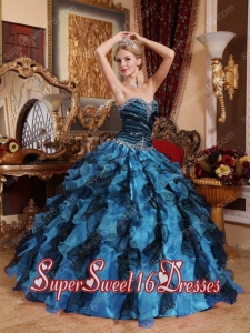 Colourful Beautiful Sweetheart With Beading and Ruffles In New Style For Sweet 16 Dresses