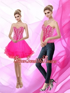 Exclusive Sweetheart A Line Beading 2015 Quinceanera Dama Dress