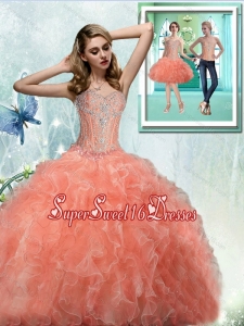 2015 Affordable Sweetheart Sweet Sixteen Dresses with Beading and Ruffles for Summer