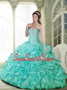 Exclusive Sweet 16 Ball Gowns Quinceanera Dresses with Beading for 2015 for Fall