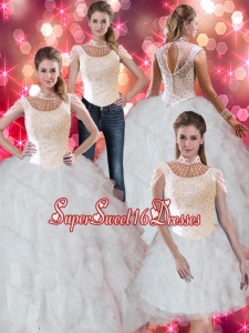 Sophisticated Ruffles and Beaded Sweet Fifteen Dresses for 2015 for Fall