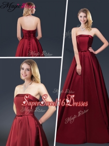 Winter Gorgeous A Line Strapless dama Dresses with Brush Train