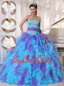 Luxurious Strapless Quinceanera Gowns with Beading and Appliques