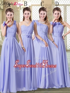2016 Pretty Empire Floor Length Dama Dresses in Lavender