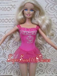 Sexy Short Handmade Mini-length Embroidery With Beading Party Dress For Barbie Doll