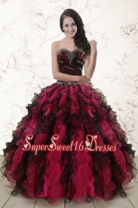 Beautiful Multi Color 2015 Quinceanera Dresses with Sweetheart