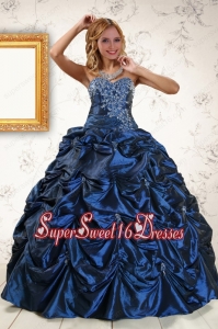 2015 Exclusive Appliques Quinceanera Dresses with Pick Ups