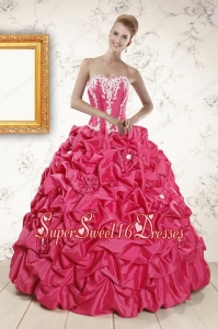 2015 Cheap Ball Gown Sweetheart Quinceanera Dresses with Appliques