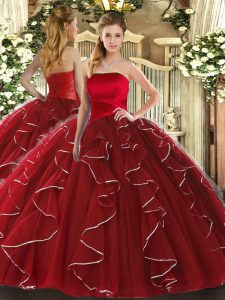 Romantic Sleeveless Lace Up Floor Length Ruffled Layers 15th Birthday Dress