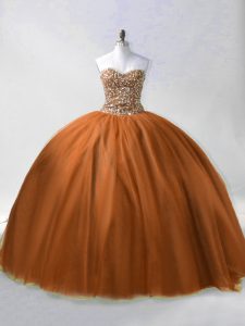Exceptional Sleeveless Beading Lace Up Quinceanera Gowns