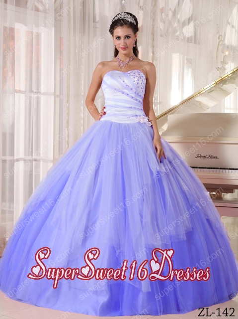 Affordable Ball Gown Sweetheart Beading Elegant Sweet 16 Dresses in White and Blue