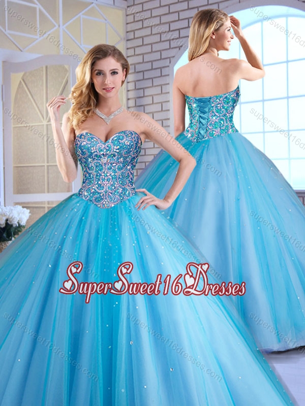 Pretty Ball Gown Sweetheart Quinceanera Dresses with Beading