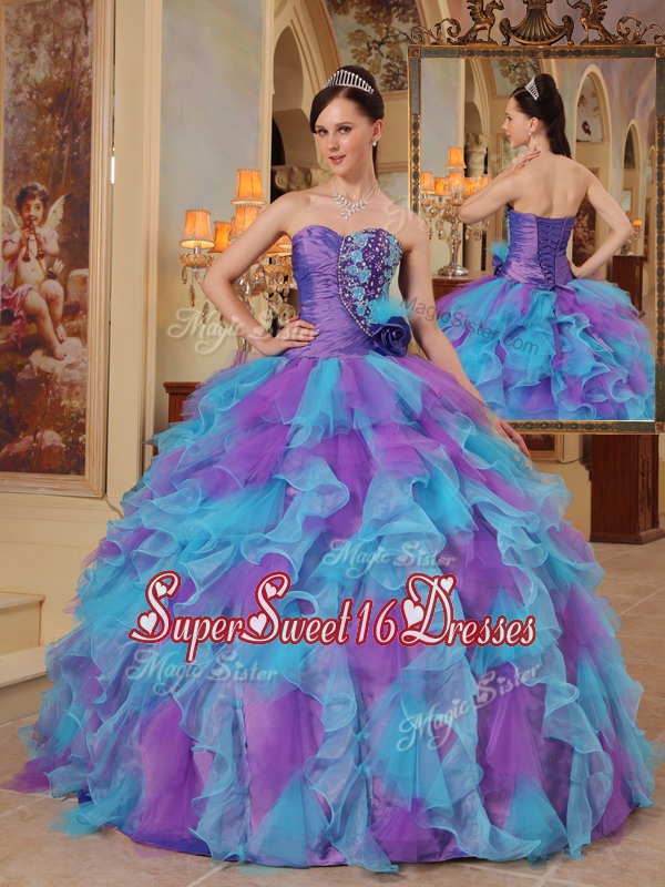 Perfect Multi Color Ball Gown Sweetheart Quinceanera Dresses