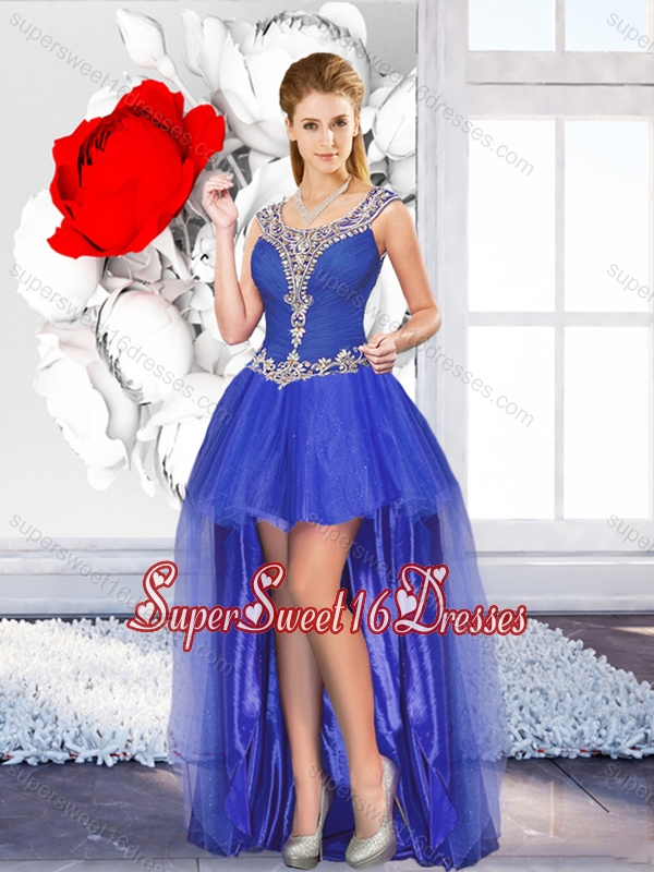 Exclusive High Low Dama Dresses with Beading for Graduation