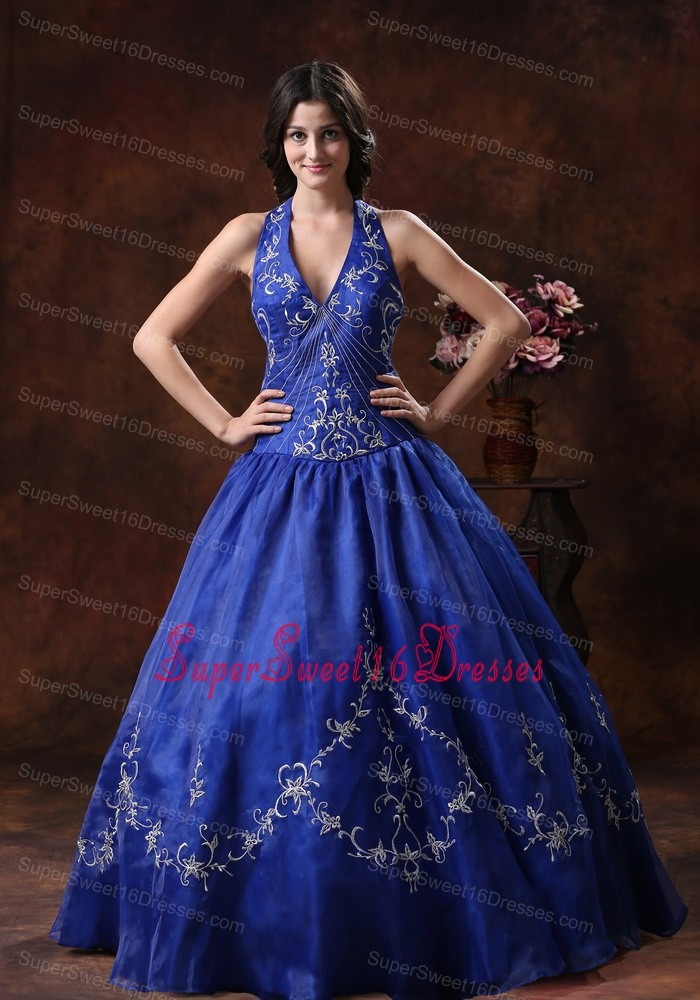  Halter Sweet 16 Dress With Embroidery Decorate Organza In 2013