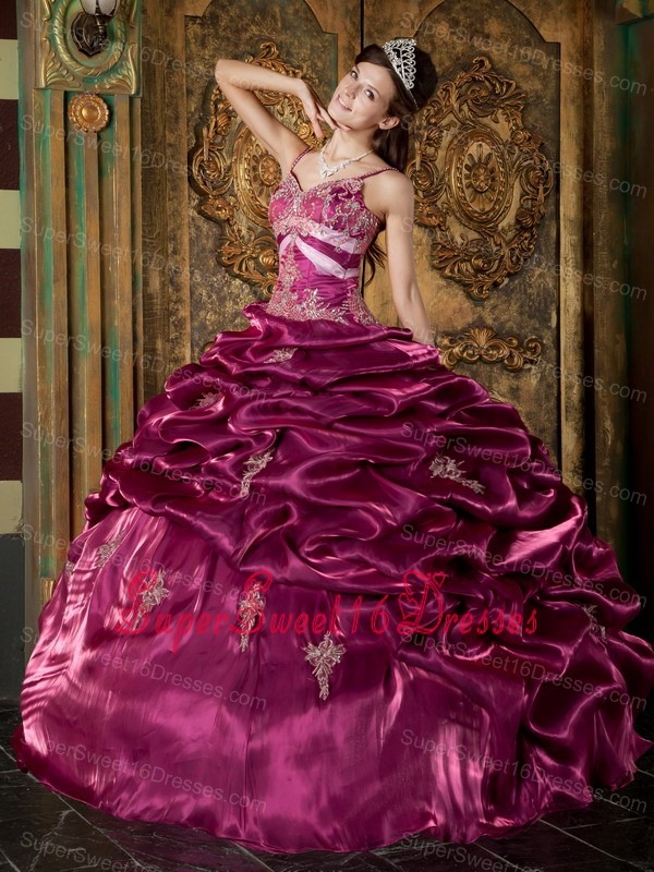 Exquisite Fuchsia Sweet 16 Quinceanera Dress Straps organza Beading Ball Gown
