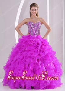 Cute Sweet Sixteen Dresses With Sweetheart Ruffles and Beaded Decorate in Sweet 16