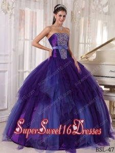 Elegent Ball Gown Tulle Beading 15th Birthday Party Dresses