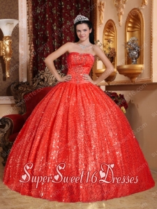 Red Ball Gown Sweetheart Beading Elegant Sweet 16 Dresses