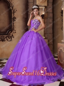 Pretty Purple A-line Sweetheart Organza Beading Quinceanera Dresses