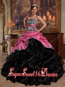 Affordable Colourful Ball Gown Sweetheart Floor-length Pick-ups Taffeta and Organza For Sweet 16