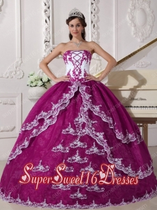 Colourful Ball Gown Strapless With Floor-length Organza Appliques Sweet 16 Ball Gowns