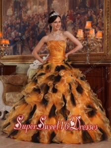 Colourful Ball Gown Strapless With Floor-length Organza For Sweet 16