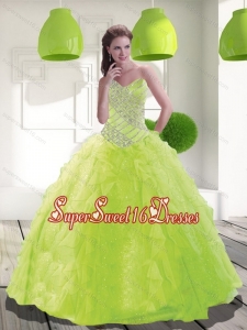 New Style Sweetheart Beading Sweet 16 Dresses for 2015
