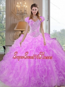 New Style Sweetheart Beading and Ruffles Sweet 16 Dresses for 2015