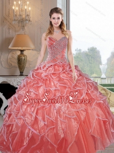 Sophisticated Sweetheart Ruffles and Beading Military Ball Dresses for 2015