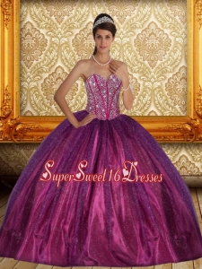 Brand New Beading Sweetheart Sweet 16 Ball Gowns for 2015