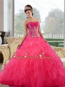 2015 Gorgeous Sweet 16 Ball Gowns with Ruffles and Appliques