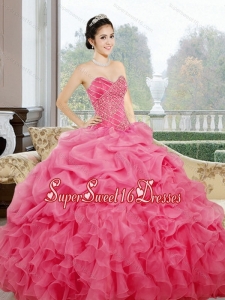 Luxurious Ruffles and Pick Ups Sweetheart Sweet 16 Ball Gowns for 2015