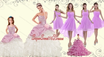 Strapless Beading Multi Color Quinceanera Dress and Ruching Short Prom Dresses and Beading Multi Color Little Girl Dress
