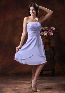 2013 The Style Populor Lilac Strapless Dama Dresses for Sweet 16 Quinceanera