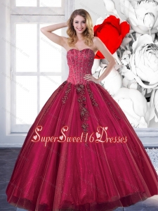 Sweetheart 15th Birthday Party Dresses with Beading and Appliques