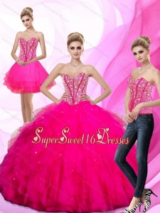 New Style 2015 Beading and Ruffles Sweetheart Sweet 16 Dresses