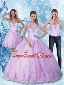 Elegant 2015 Sweetheart Quinceanera Dresses with Beading and Appliques