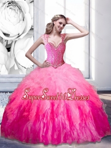The Super Hot Beading and Ruffles 2015 Sweetheart 15th Birthday Party Dresses in Multi Color