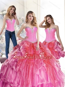 2015 Multi Color Military Ball Dresses with Beading and Ruffles
