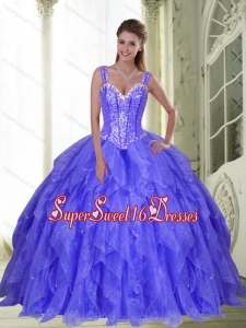 Beading and Ruffles Military Ball Dresses in Lavender for 2015