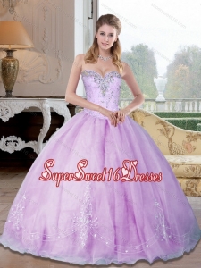 New Style Sweetheart 2015 Sweet 16 Dresses with Beading and Appliques