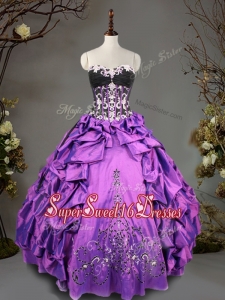 Exclusive Big Puffy Beading and Pick Ups Quinceanera Dress in Taffeta