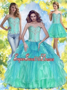 2015 Prefect Ball Gown Sweetheart Quinceanera Dresses with Beading for Summer