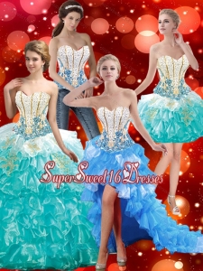 New Style Sweet 16 Dresses Sweetheart Quinceanera Dresses with Beading and Ruffles for Fall