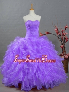 2015 Summer Ball Gown Sweetheart Beading Quinceanera Dresses