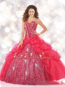 2016 Fall New Style Sweetheart Quinceanera Dresses with Sequins and Beading
